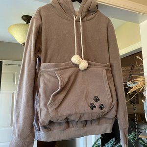 Kitty Hoodie to hold your kitties! Grey, Unisex